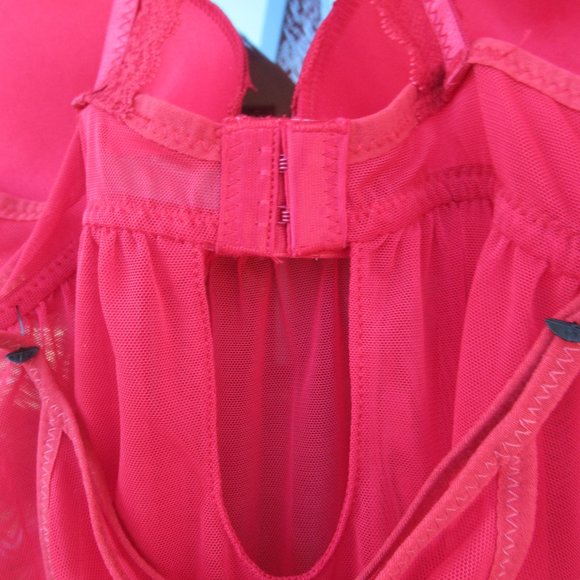 NWT push up baby doll & panty set red size S - Picture 13 of 16